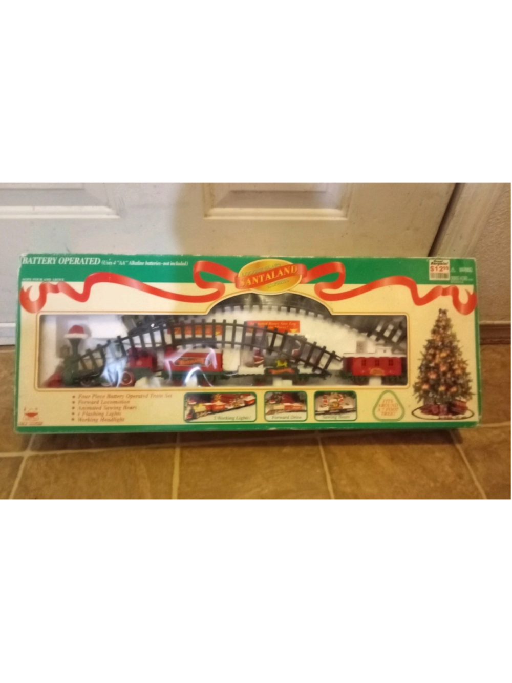1997 NOS Santaland Christmas Logger Bears Express Train set Vintage